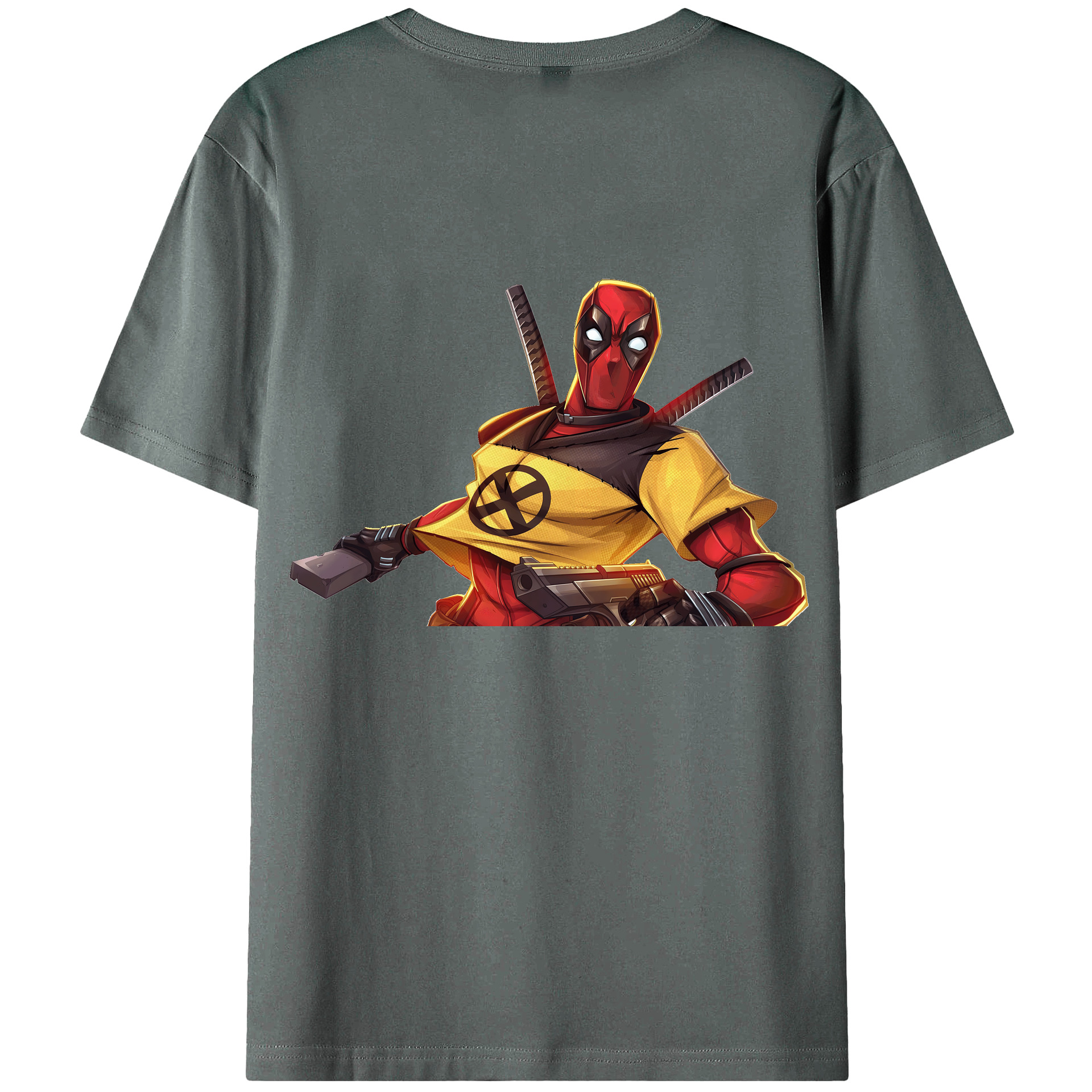 （画像用） Deadpool デッドプール 綿100％半袖Tシャツ（背面プリント）